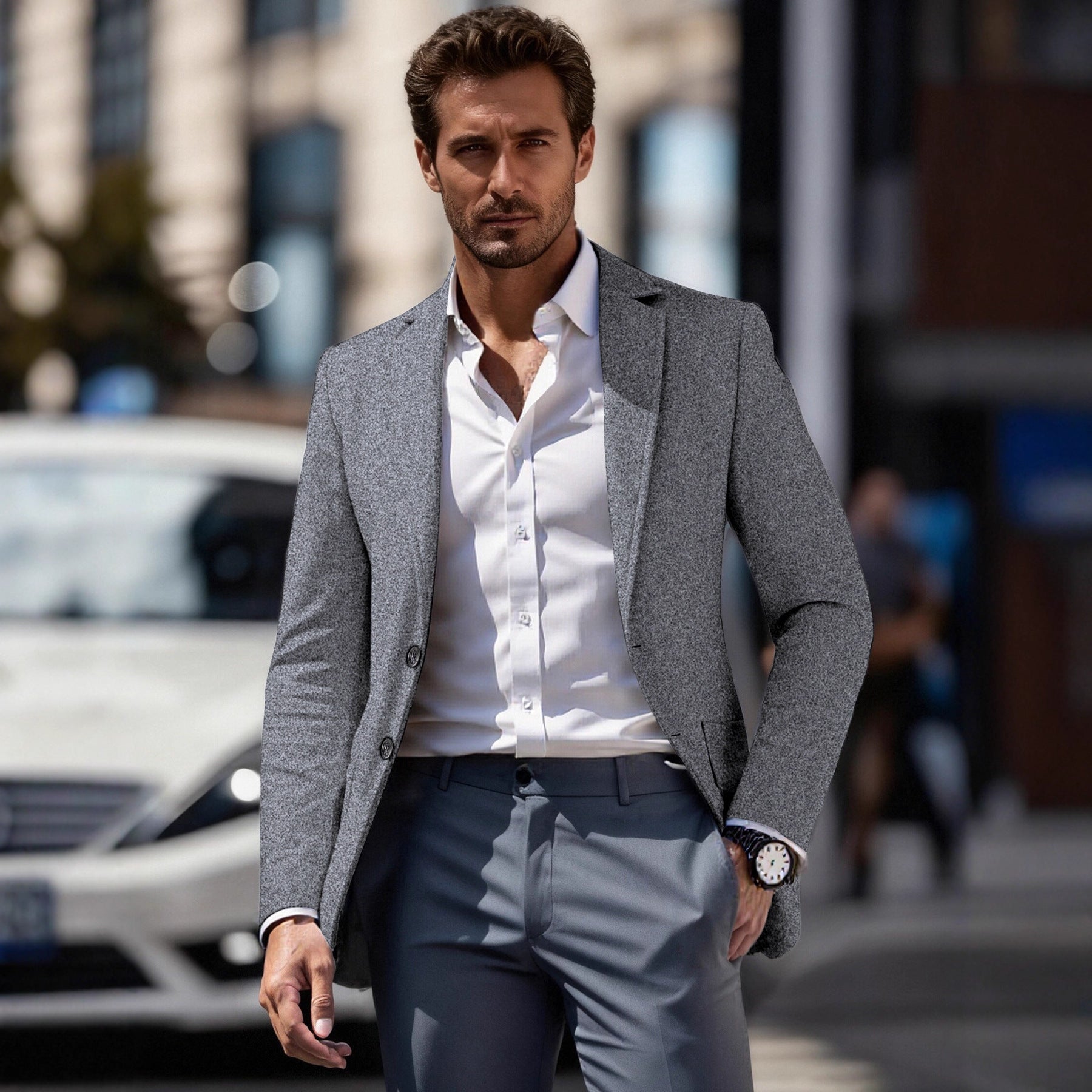 Herren Blazer Slim Fit Business Elegant - IdealeKleiden
