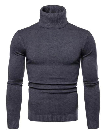 Pull col roulé en coton pour homme Design élégant