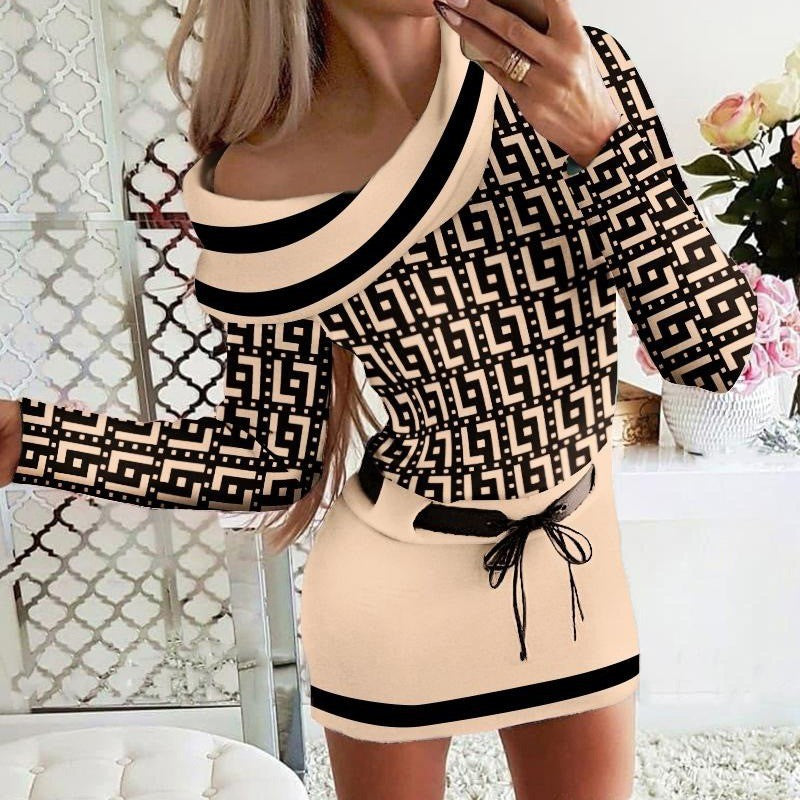 Robe Courte Femme Élégante Asymétrique Décolletée