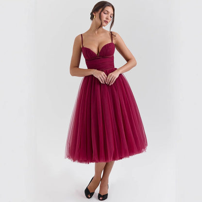 Élégante robe en tulle pour femme avec jupes