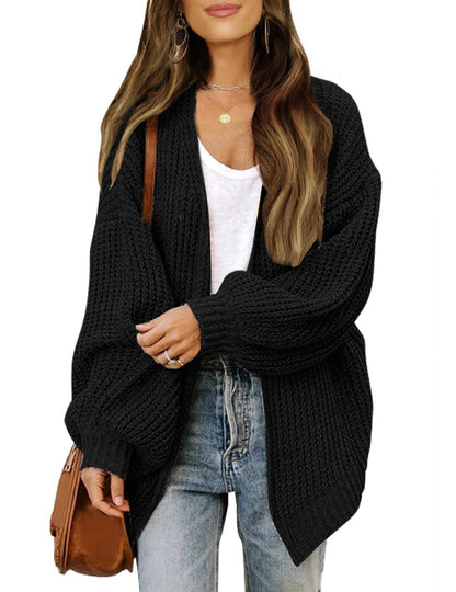 Gilet tricoté pour femme, style ample et confortable