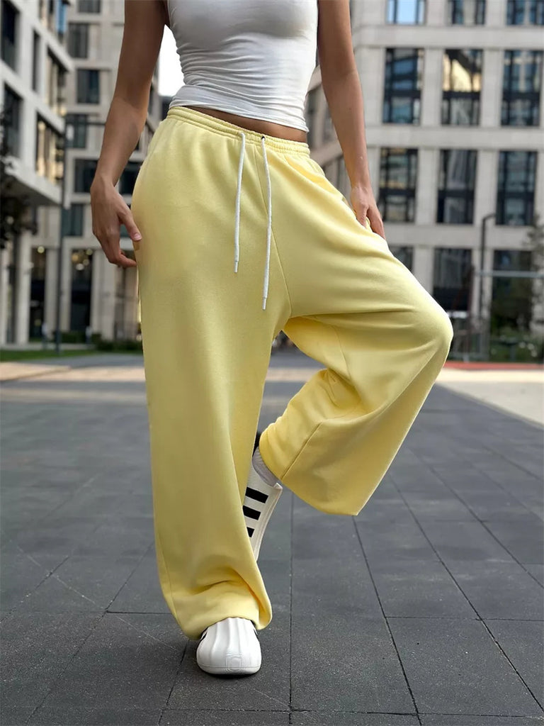 Pantalon de loisirs confortable Jambes larges Doux