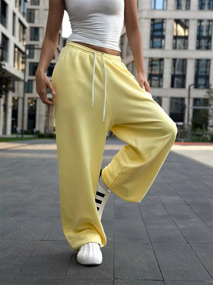 Pantalon de loisirs confortable Jambes larges Doux