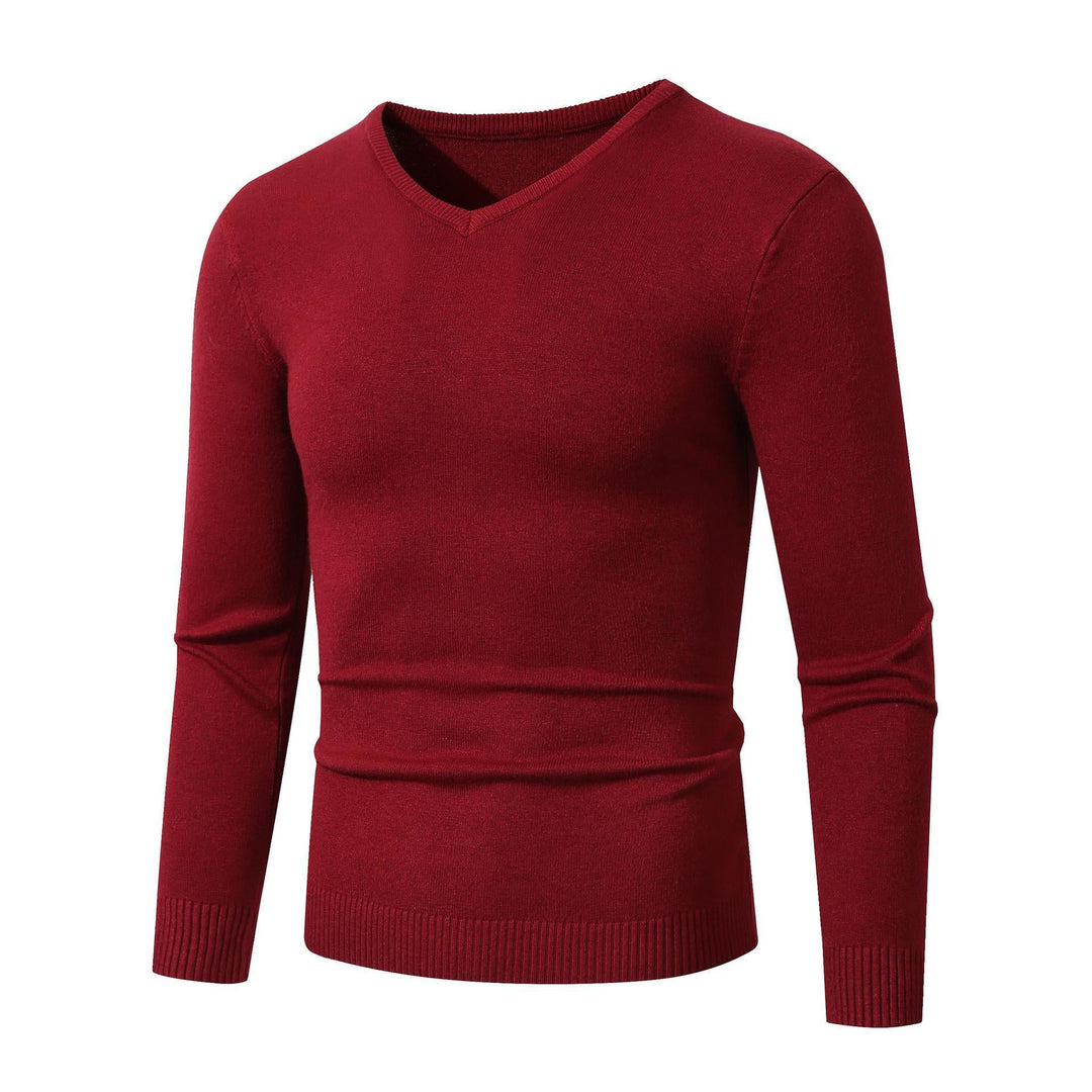 Pull homme col en V coton doux