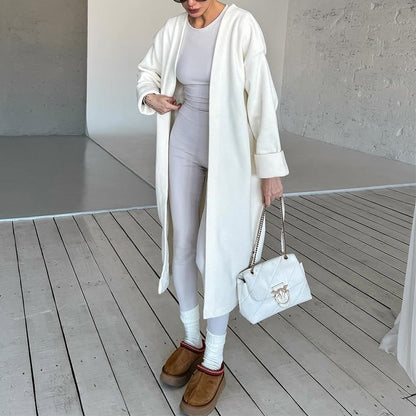 Manteau d'hiver doux pour femme style oversize