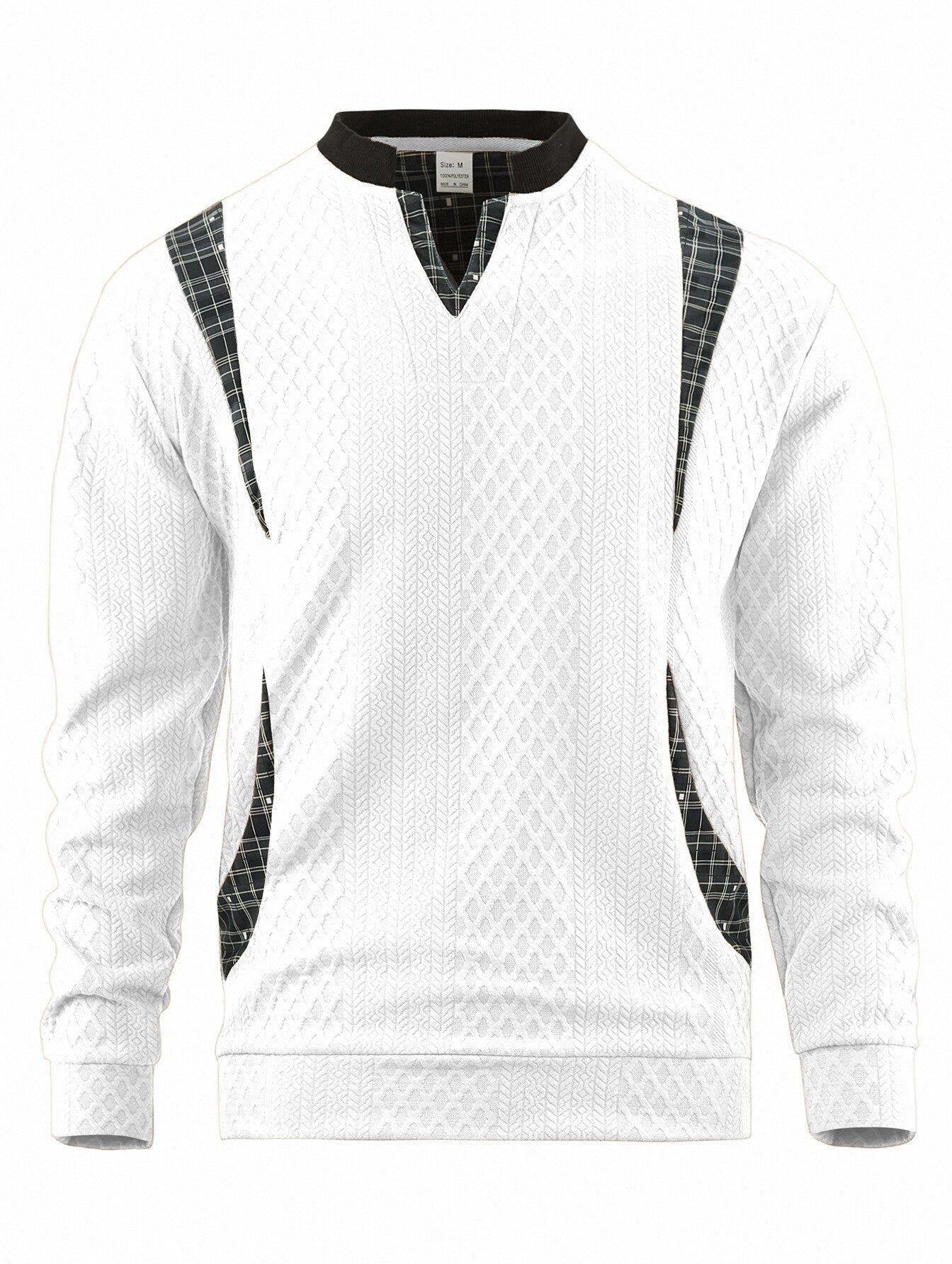 Pull en tricot pour homme Motif à carreaux moderne Design élégant