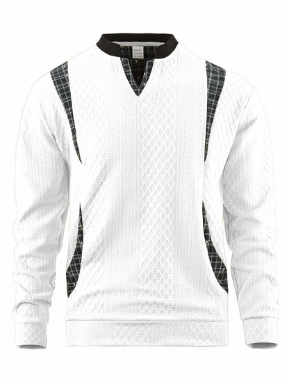 Pull en tricot pour homme Motif à carreaux moderne Design élégant