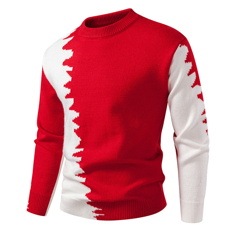 Pull-over Homme Moderne Dégradé Col Rond