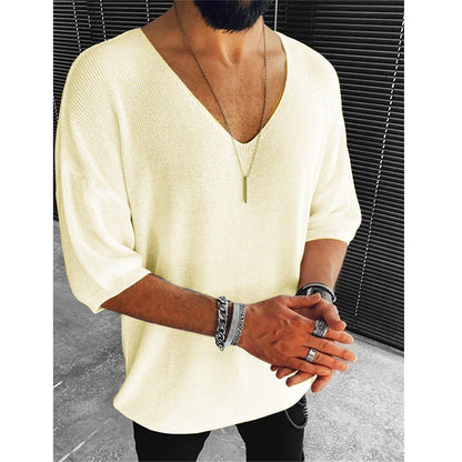 Pull Oversize Col V Homme Style Moderne