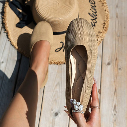 Chaussures tricotées pour femmes Élastiques Confortables