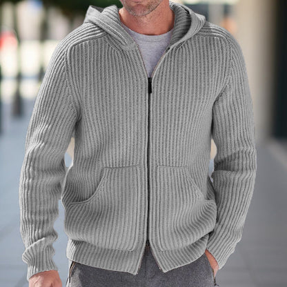 Cardigan Homme Capuche Chaud Grande Taille