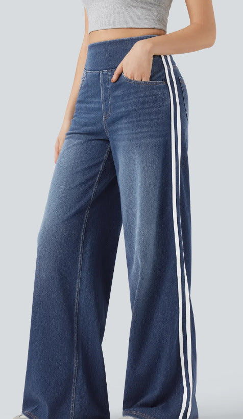 Pantalon de jogging pour femme avec bandes, de haute qualité, à la mode