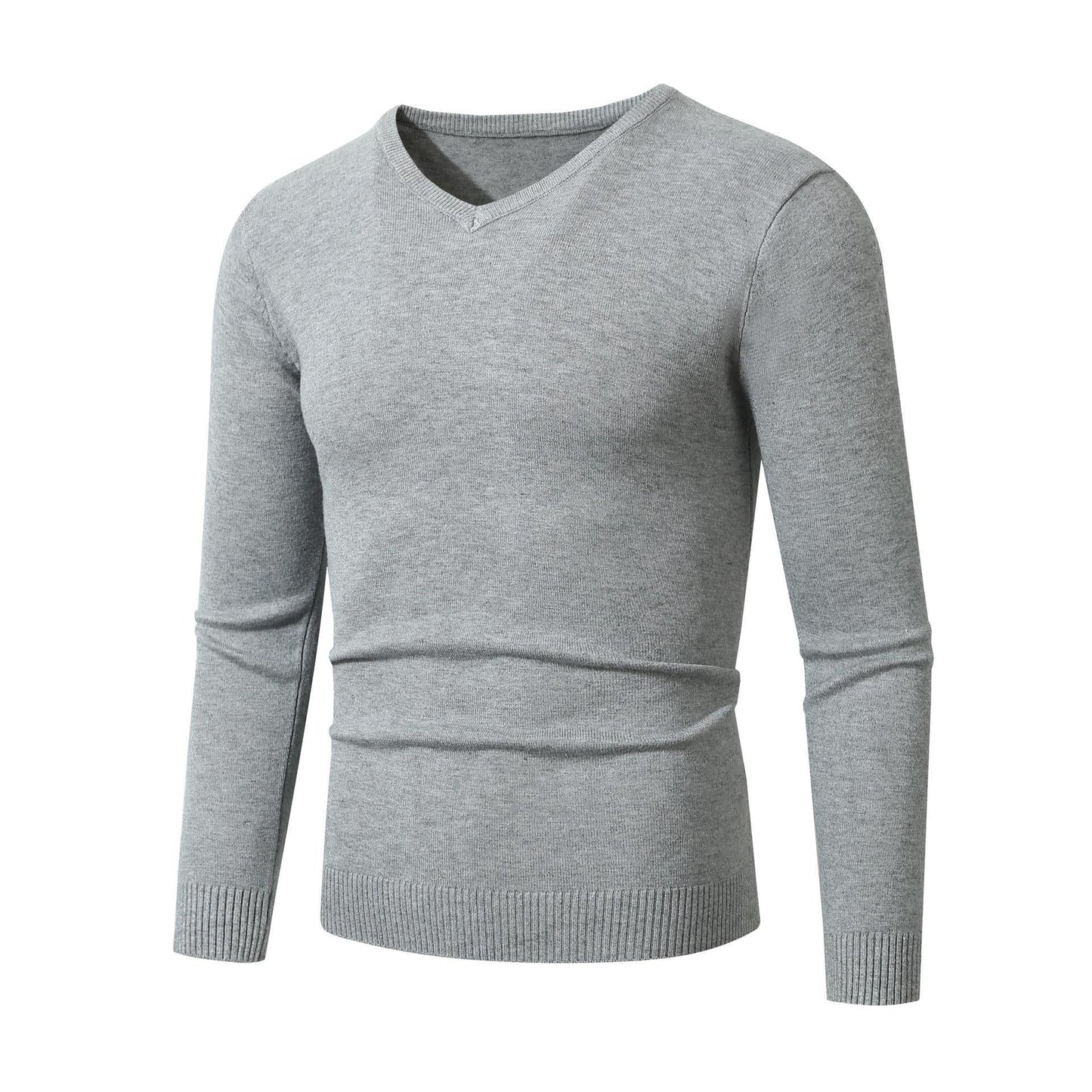 Pull homme col en V coton doux