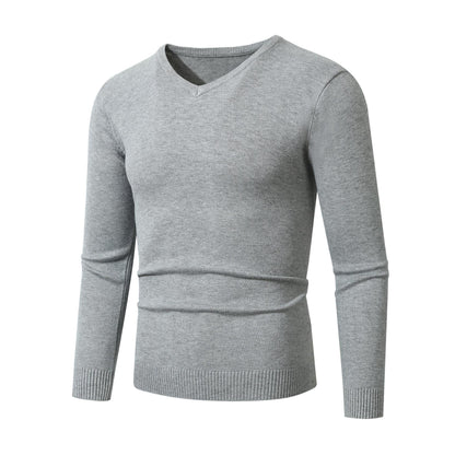 Pull homme col en V coton doux