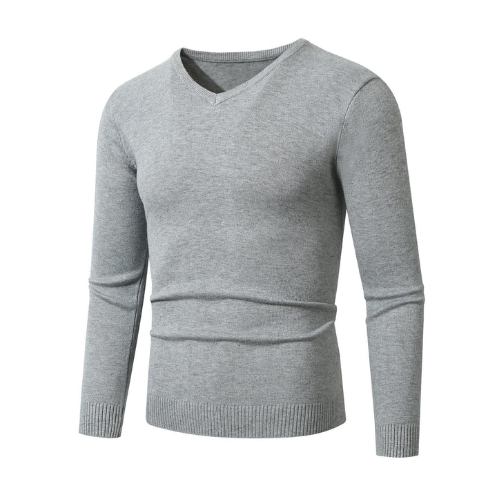 Pull homme col en V coton doux