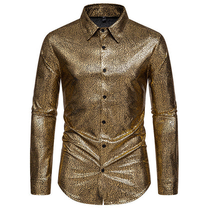 Chemise Homme Brillante Motif tape-à-l'œil Élégante