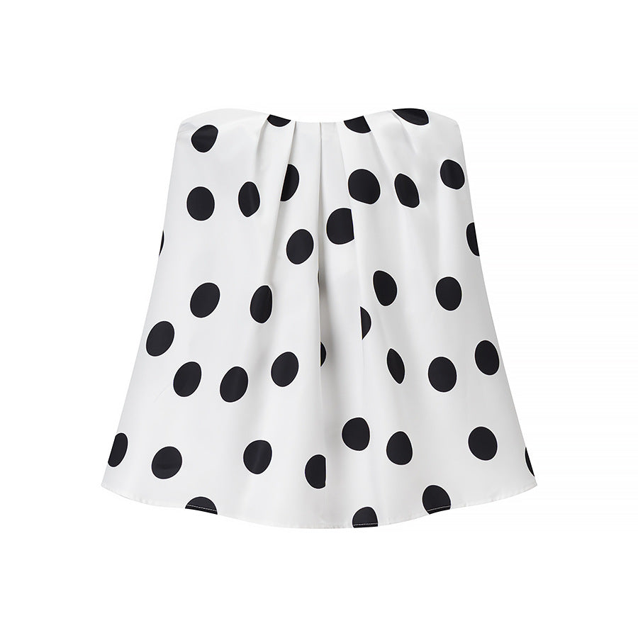 Jupe-culotte ample et confortable à pois pour femme