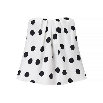 Jupe-culotte ample et confortable à pois pour femme