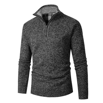 Pull pour homme col montant fermeture éclair pratique