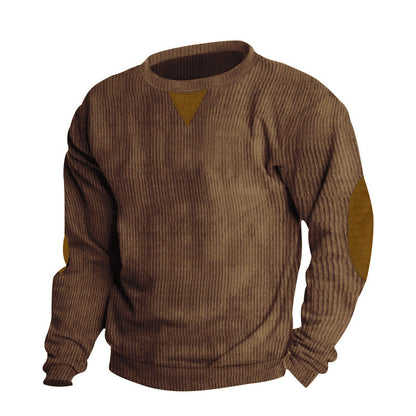 Pull homme moderne tricot motif coudières