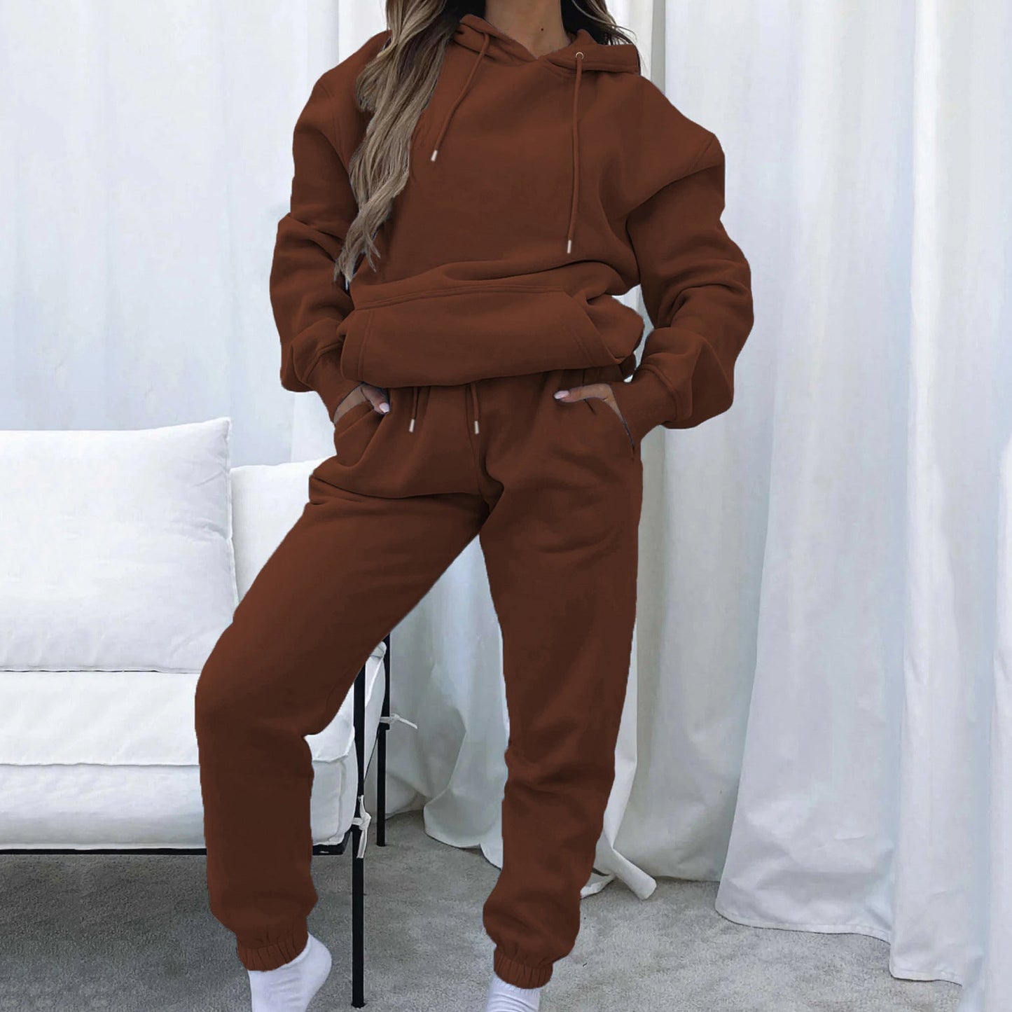 Ensemble jogging et sweat à capuche confortable pour femme