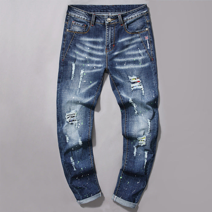 Jeans décontracté pour hommes, motifs colorés et designs variés