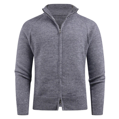 Cardigan homme moderne col montant zippé