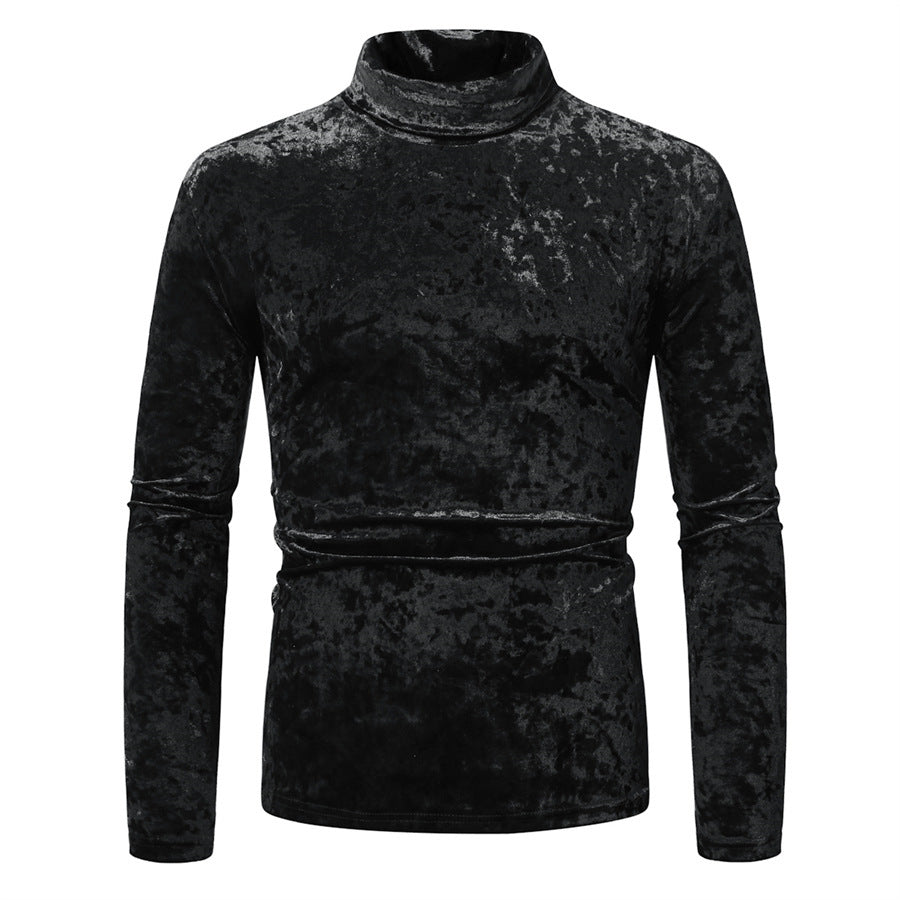 Pulls col roulé homme velours élégants modernes