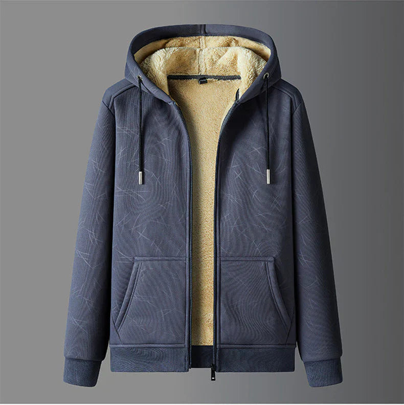 Veste à capuche Sherpa chaude, zippée et avec cordon de serrage