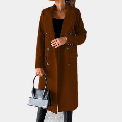 Trench-coat classique élégant pour femme avec poches