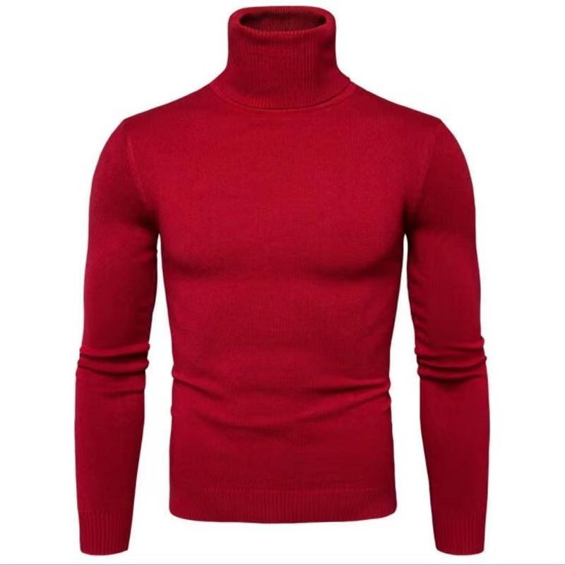 Pull col roulé en coton pour homme Design élégant