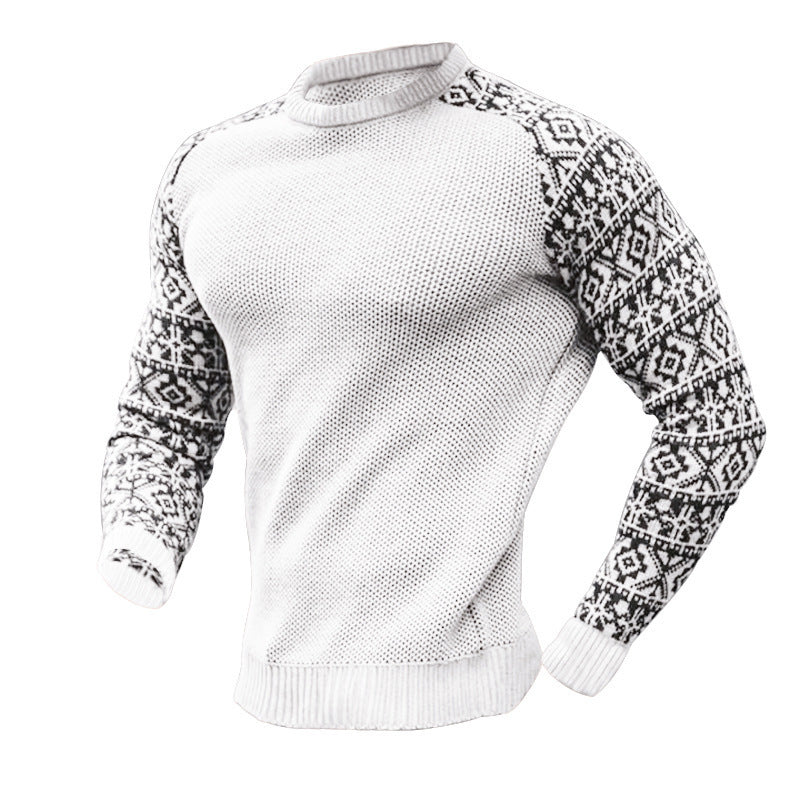 Herren Strickpullover Grafisches Muster Trendy Style - IdealeKleiden