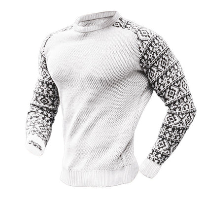 Herren Strickpullover Grafisches Muster Trendy Style - IdealeKleiden