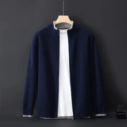 Cardigan élégant pour homme à fermeture éclair, moderne