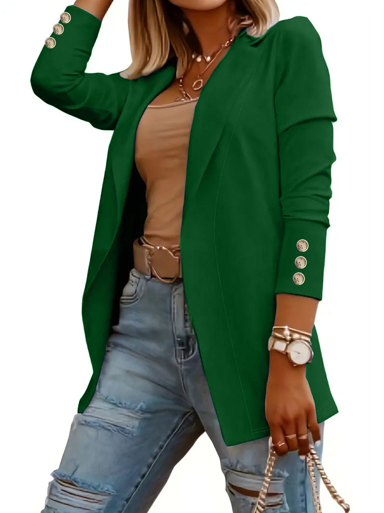 Blazer Élégant Femme Taille Cintrée