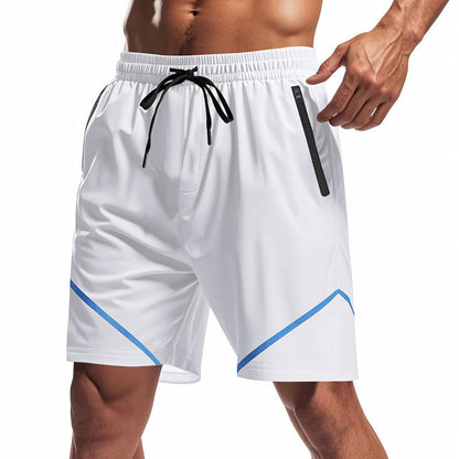 Shorts de sport respirants pour hommes avec poches zippées