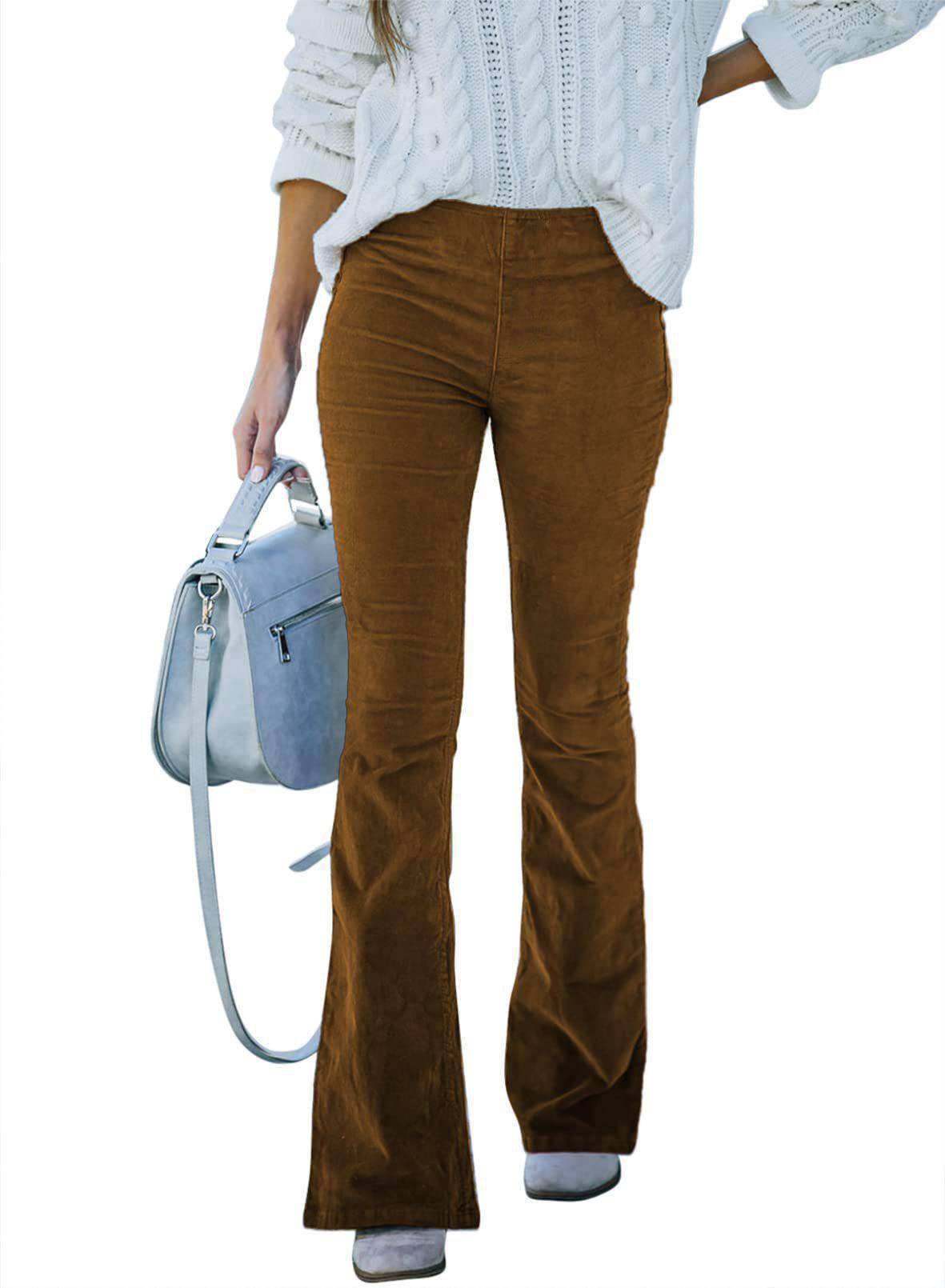 Pantalon élégant pour femme effet velours