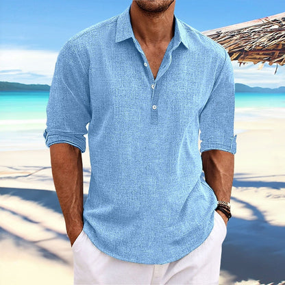 Chemise en lin homme Confortable Été