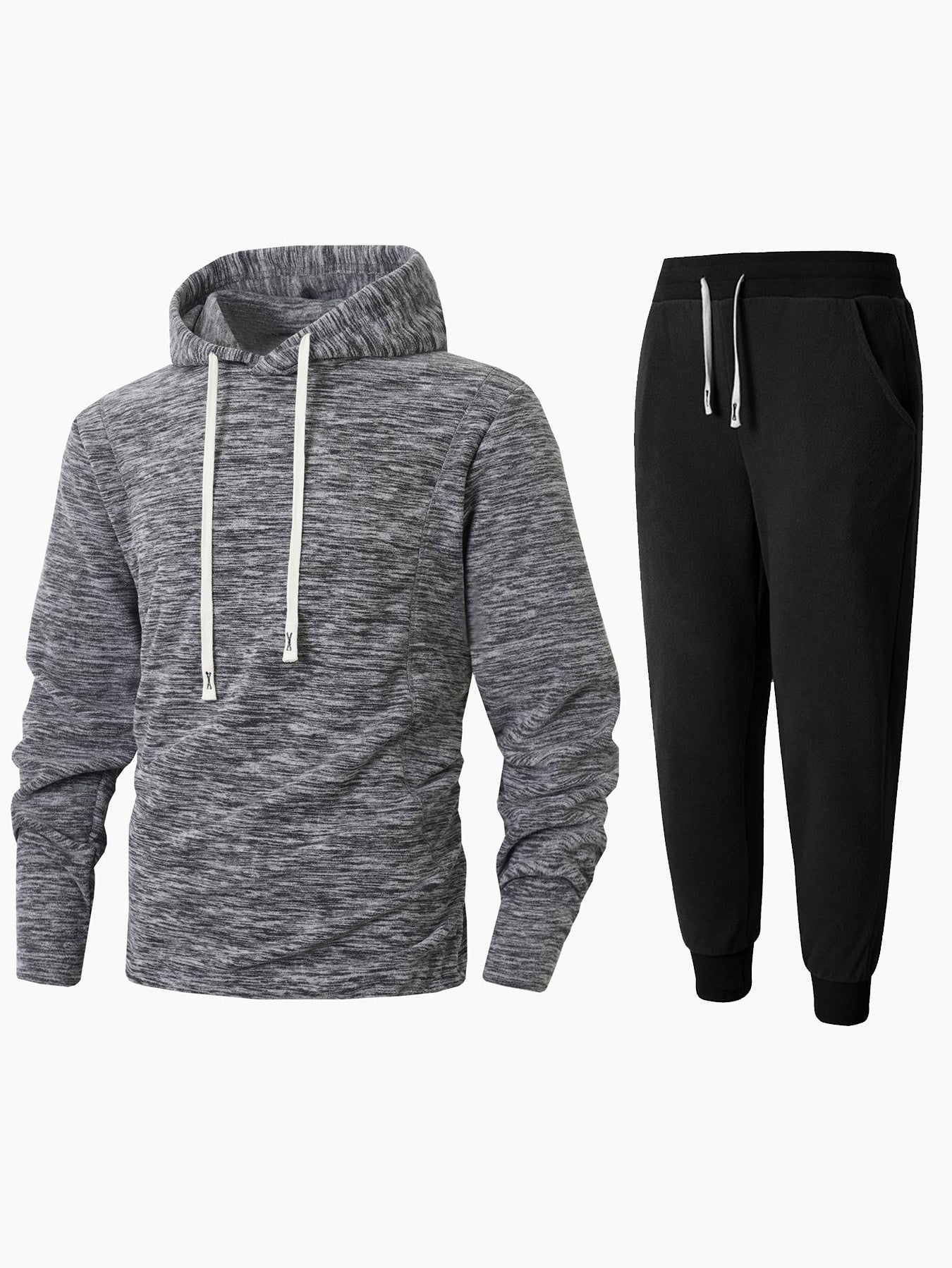 Ensemble de sport pour hommes en polaire à capuche et jogging