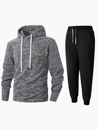 Ensemble de sport pour hommes en polaire à capuche et jogging