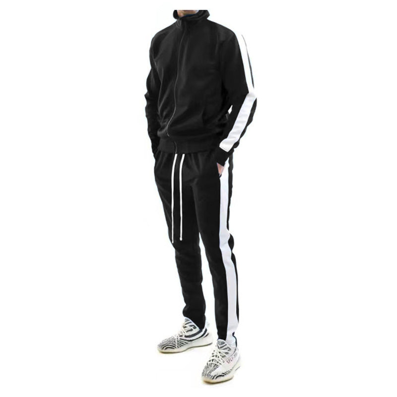 Survêtement de sport fonctionnel pour homme avec bandes contrastantes