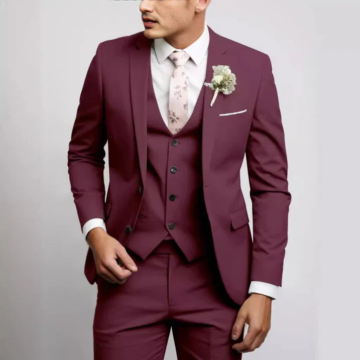 Costume 3 pièces slim fit pour homme