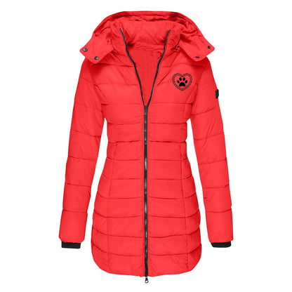 Veste mi-saison doublée à capuche pour femmes