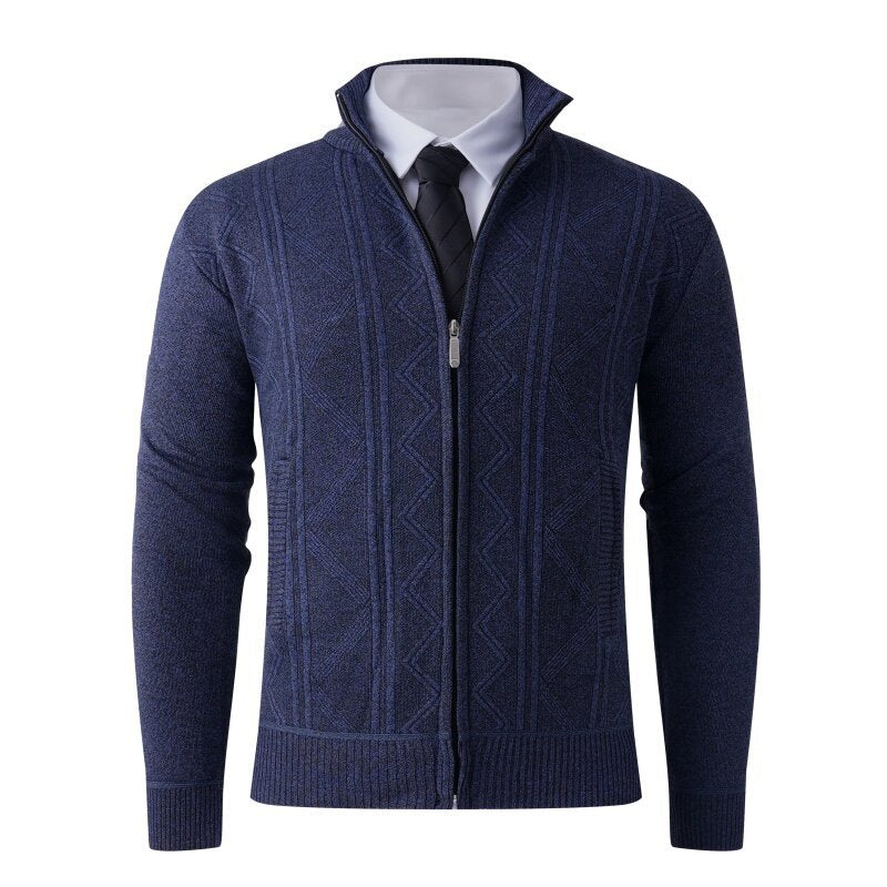 Cardigan homme moderne élégant fermeture éclair