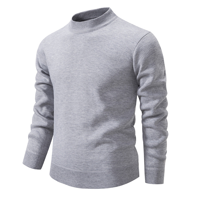 Pull en tricot pour homme, col montant moderne, look élégant