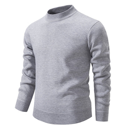 Pull en tricot pour homme, col montant moderne, look élégant