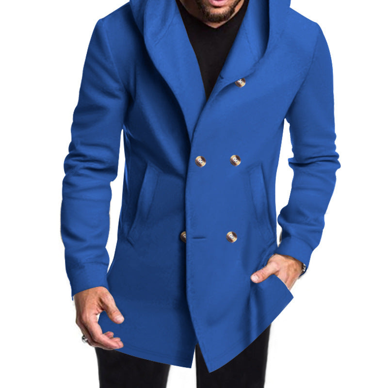 Manteau d'hiver homme moderne à capuche élégant
