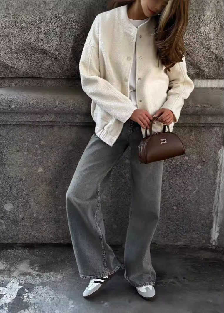 Warmes Fleece Jacket Damen Strukturiert - IdealeKleiden