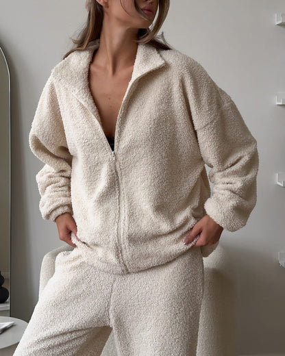 Ensemble d'extérieur chaud en polaire - gilet et pantalon