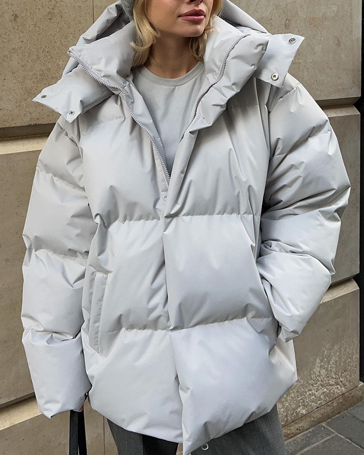Stylische Kapuzenjacke Damen Lockere Passform - IdealeKleiden